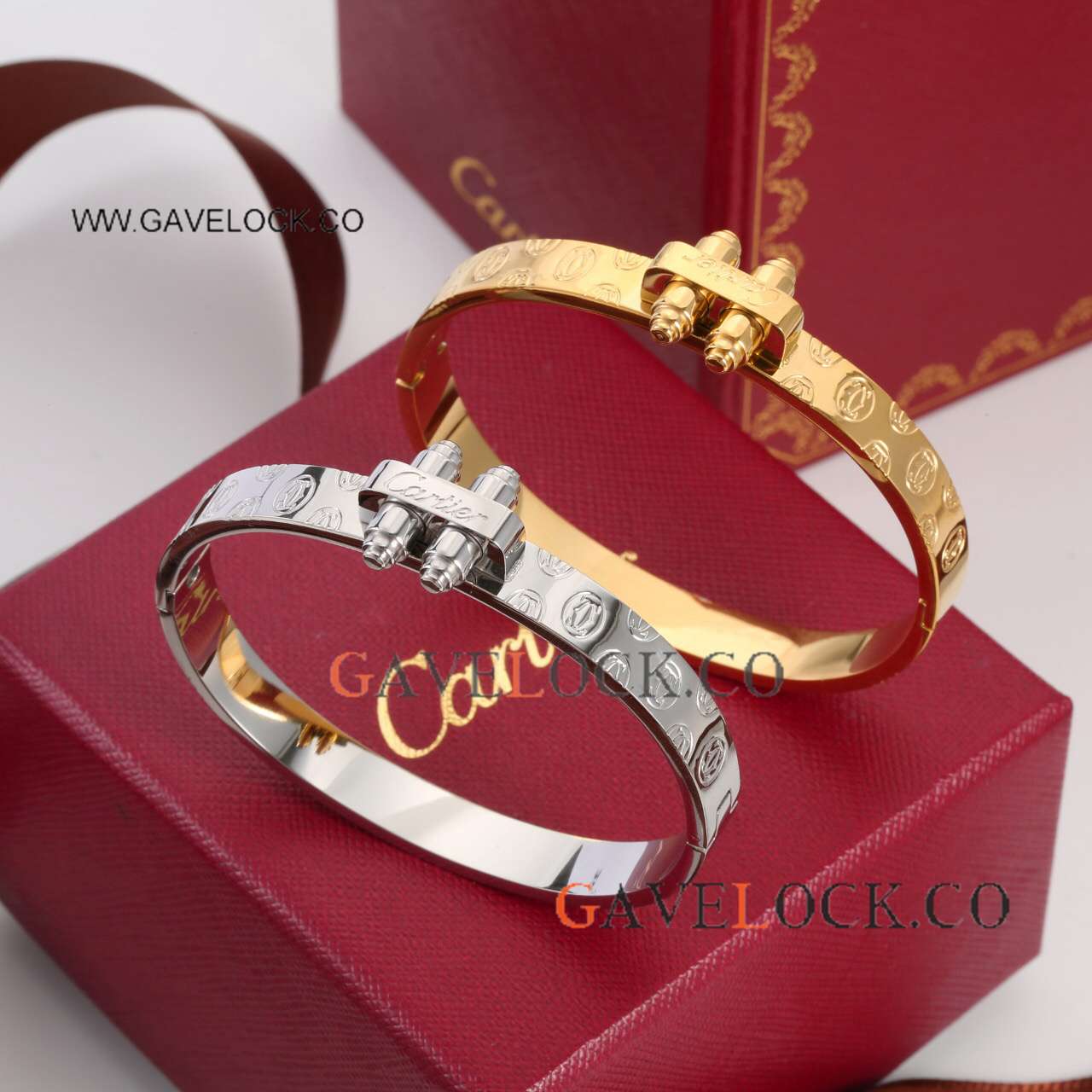 New Cartier logo Bangle - Gold and Silver Bracelet